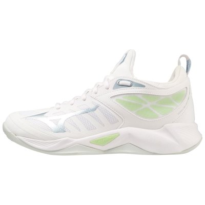 Zapatillas Para Voleibol Mizuno WAVE Dimension Mujer - Blancos / Verdes - Chile M413MJWXAT